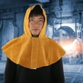Welder Hood Yellow Cowhide Heat Insulation Neck Face Protection Welding
