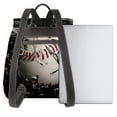 thumbnail image 3 of Easygdp Baseball Breaking Glass Mochila de Cuero para Mujeres, Bolso de Hombro, Bolsos de Mano de Moda para Trabajo y Viajes, 3 of 4
