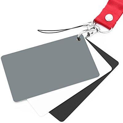 anwenk grey card white balance card 18% exposure photography card custom calibration camera checker video, dslr and