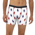 thumbnail image 2 of Men'S Boxer Briefs, Cartoon Cool Goat Red Blue Soft And Breathable Mens Underwear Boxer Briefs With Widen Waist, 2 of 2