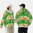thumbnail image 6 of Gaeub African Animals in the Jungle Men's and Women's UPF 50+ Long-Sleeved Sun Protection Clothing, Fishing Shirt Long Sleeve Zip - 3X-Large, 6 of 9