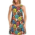 thumbnail image 1 of Fotbe American Football Vestido de Verano sin Mangas para Mujer – Vestido Midi Línea A, Estilo Camiseta Floral, Vestido Playero Casual y Fluido, 1 of 7