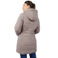 thumbnail image 3 of Free Country Women's Cirrus Quilted Long Puffer Jacket Mocha L, 3 of 4