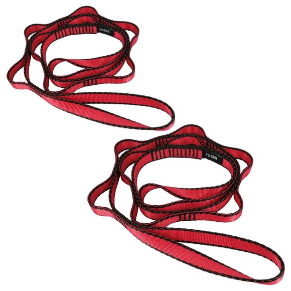Correa de Extensión para Hamaca de Yoga FOSER Cadenas Daisy 2 piezas Roja