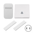 thumbnail image 1 of Kit de timbre inalámbrico autoalimentado de 433 MHz, 0,25 W, CA 100 V-230 V, para hogares, apartamentos y empresas, enchufe de EE. UU., compatible con aulas, 1 of 8