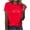 Red, variant on Njagoc3 Women's Heartbeat Line Heart Print Short Sleeve Top - Romantic Valentine's Day Casual Wear