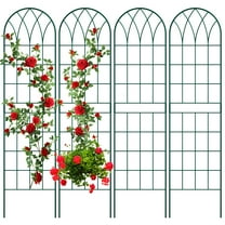 SAZYY 4Pack Metal Garden Trellis for Climbing Plants Outdoor, Metal Plant Trellis for Flowers Tomato Cucumber Rose Vegetable Support Garden Decoration