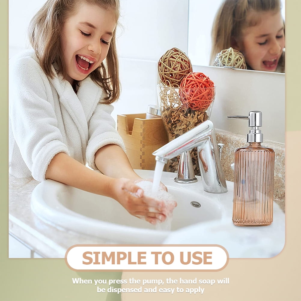 3 Pcs 500ml Push-type Dispenser Bottle Soap Lotion Glass Shampoo Shower Gel Bathroom Body Wash Pump Refillable