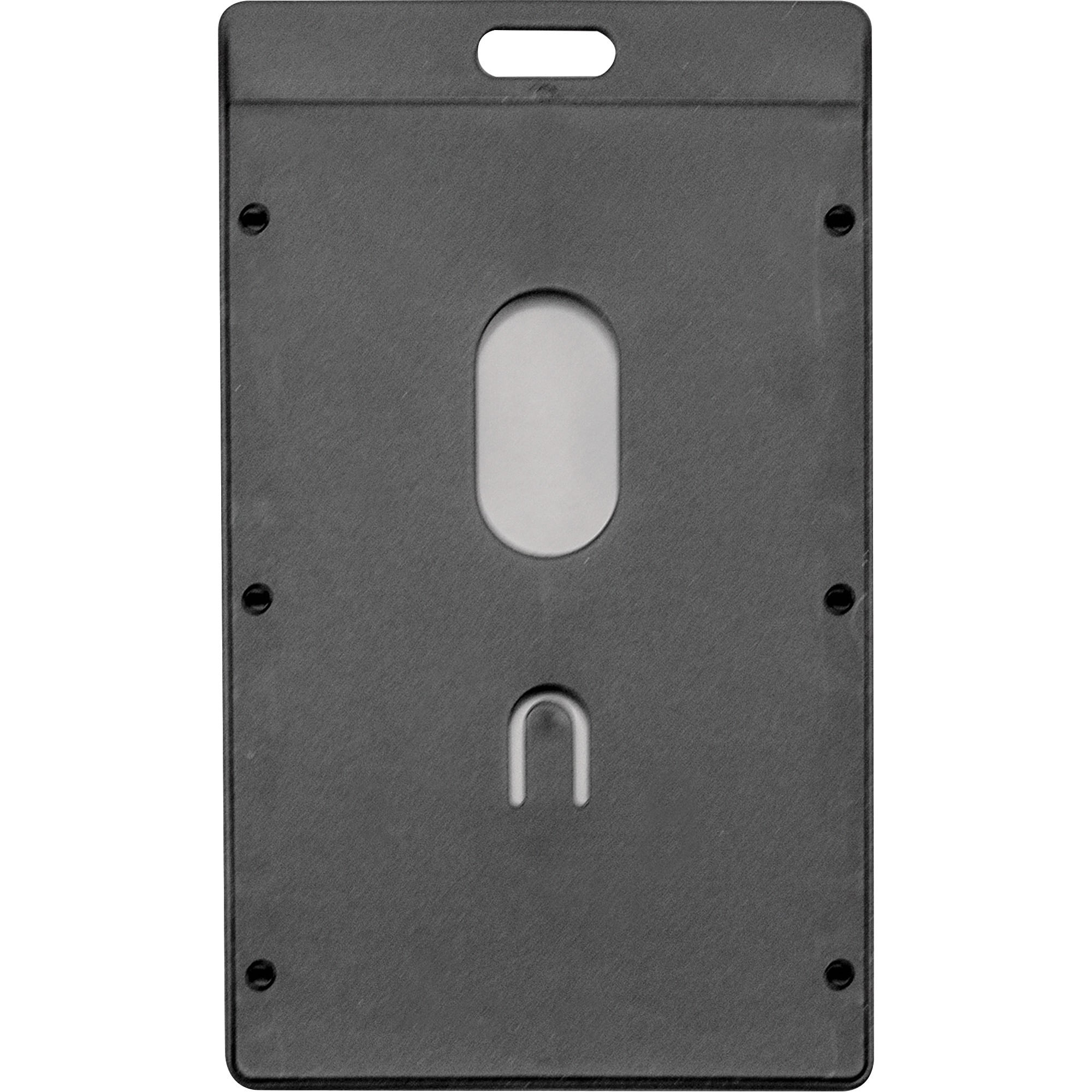 Advantus, AVT97068, Vertical Rigid ID Badge Holder, 6 / Pack, Black