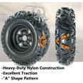 thumbnail image 4 of Telyswee 2 Pack 25x8-12 ATV Tires 6 Ply All-Terrain Tire with 12" Rim, PCD 4x136mm, 4 Lug Hole, 3.5+2.5 Offset for ATV UTV Trail Off-Road Mud Sand Terrain, 4 of 7