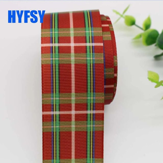 Cinta a cuadros de 25 y 38mm, 10 yardas, material para lazos para el cabello DIY, regalo, cinta de grosgrain para Navidad