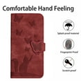 thumbnail image 3 of Wallet Case Designed for Apple iPhone 12, iPhone 12 Pro for Women,Flip Folio Cover with Butterfly Embossed PU Leather Kickstand Credit Card Holder Slots Magnetic Wrist Strap Phone Case, Winered, 3 of 13