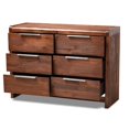 thumbnail image 2 of Baxton Studio Torres Brown Oak Finished 6-Drawer Wood Dresser, 2 of 8