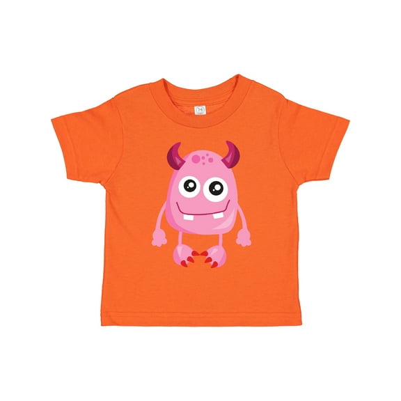 Inktastic Cute Monster, Pink Monster, Funny Monster, Horns Boys or Girls Toddler T-Shirt