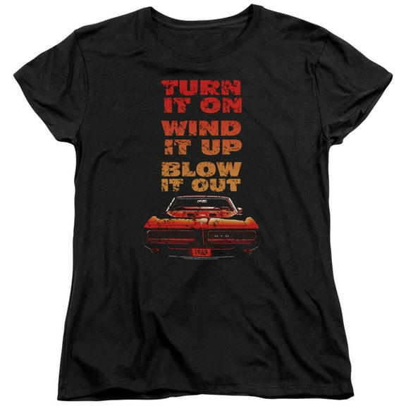 Pontiac Blow It Out Gto Women's T-Shirt Black