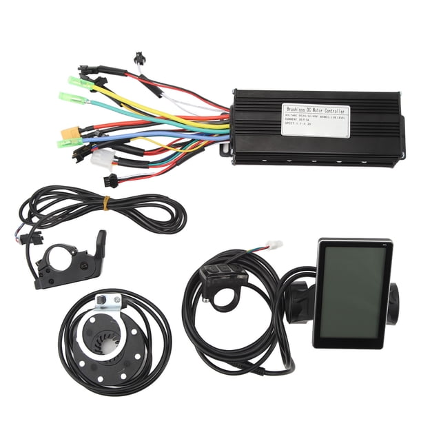 Controlador de motor de onda sinusoidal de 30 A y 3 modos con pantalla LCD M5 y acelerador de pulgar para bicicleta eléctrica, kit de modificación de litio para motor de 36 V, 48 V, 750 W y 1000 W.