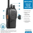 thumbnail image 2 of Walkie Talkies Pack of 2, Walkie Talkies Long Range for Adults with Rechargeable Batteries, Two Way Radios with LED Light Earpieces and Chargers, 16 Channels, Supports VOX Function, 2 of 2