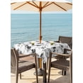 thumbnail image 3 of Outdoor Tablecloths with Umbrella Hole & Zipper, Black Gray Wildflower 54x54 Inch Square Tablecloths, Classic Florals Farmhouse Botanical Waterproof Table Cloth, Patio/Pool/Picnic Table Covers, 3 of 8