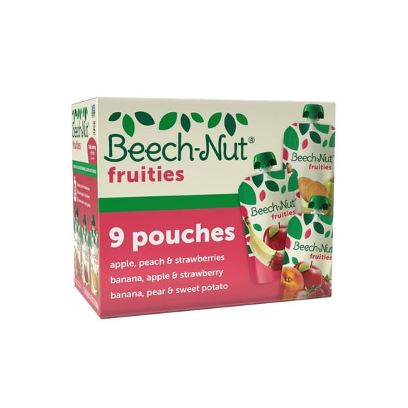 Beech-Nut Fruities Stage 2 Baby Food Variety Pack, 3.5 oz Pouch (9 Pack)