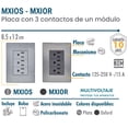 thumbnail image 2 of Tomacorrientes Certificado Inoxium3CSilver 3Pzas Contactox3 125-250VCA 15A 50/60Hz Plateado Acero Inoxidable/PC., 2 of 4
