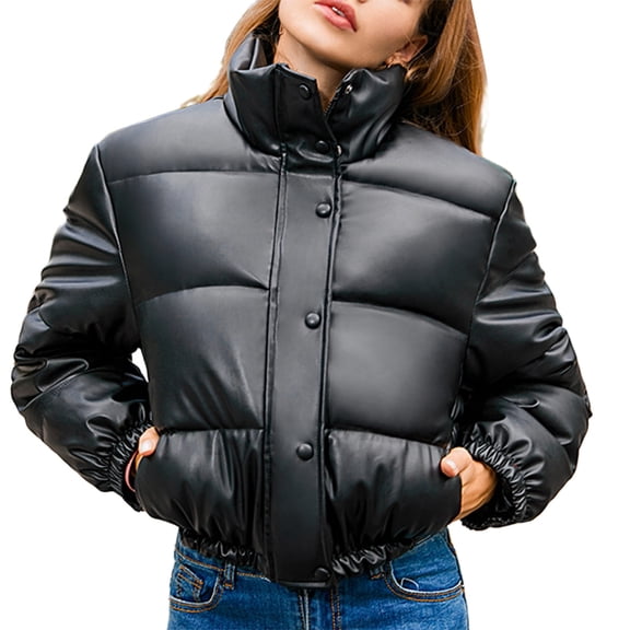 Winter Coats for Women Short Puffy Jacket Stand Collar Winter Warm Coat Outerwear Casual Quilted For Ladies Fashion Coats Winter Jackets for Women