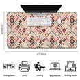 thumbnail image 5 of Long Mouse Pads for Desk,Pink Boho Bohemia Geometric Diamonds Desk Mats on Top Of Desks, Desk Mouse Pad Extra Large with 3mm Non-Slip Base and Stitched Edge for Gaming,Work,Home 47.3"x23.6", 5 of 5