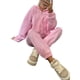 thumbnail image 2 of Conjunto de Chándal de 2 Piezas para Mujer, Sudadera de Larga con Cremallera y Pantalones de Chándal de Pierna , Conjuntos de Estar por Casa, Otoño Rosa M, 2 of 7