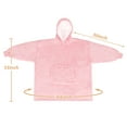thumbnail image 7 of Oversized Blanket Sweatshirt, Sherpa  Fleece Hoodie, Super Soft Warm Comfortable Pullover with Large Front Pocket for Boys Girls Teens Kids(7-13 yr), 7 of 7