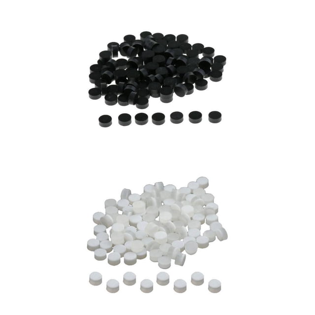 Guitar Dot, Acrílico Guitarra Diapasón Dots 6.0x2.5mm Luthier Repair Negro+Guitar Dot, Acrílico Guitarra Diapasón Dots 6.0x2.5mm Luthier Repair Blanco Sunnimix none