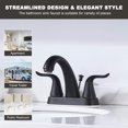 thumbnail image 4 of Wowow 2 Handle 4 inch Centerset Bathroom Basin Faucets in Black, 4 of 12