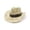 Beige, variant on Unisex Straw Cowboy Hat Hollow Out Crochet Hat With Embroidered Leather Band With Studs Western Outdoor Hat