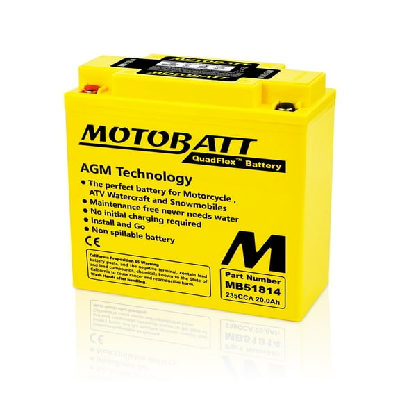 MB51814 Motobatt 12V AGM Battery