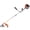 Orange + Aluminum, variant on Portable 2 Stroke Gasoline Water Pump, 33cc 1.2HP 1inch High Lift Water Transfer Pump for Farm Irrigation and Pool Drainage, Orange Plastic