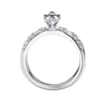 thumbnail image 2 of 1.10 Ct Brilliant Marquise Cut Natural Diamond Elegant Solitaire with Accents Wedding Ring for her Solid 14K White Gold Size 6, 2 of 6