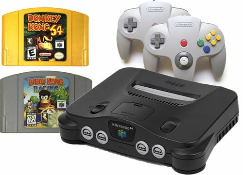 Nintendo 64 N64 Donkey Kong 2-Player Pak Console with 2 Controllers and - Walmart.com
