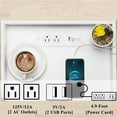 thumbnail image 5 of YAHARBO White Nightstand with Charging Station, Small Bedside Tables with USB Ports and Power Outlets, Modern End Table with Drawer, Night Stand for Bedrooms, Offices, Small Spaces, 5 of 17