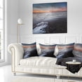 thumbnail image 2 of Designart Beautiful Sunset on Chudskoy Lake - Seashore Throw Pillow - 16x16, 2 of 4