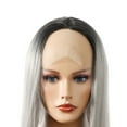 thumbnail image 4 of Unique Bargains Lace Front Wigs Lightweight Straight Hair for Women Gray, 4 of 8