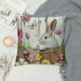 thumbnail image 2 of Awypu  Rectangular Lumbar Pillow Covers, Bunny Tulip Easter Egg Wood Grain Butterfly Cotton Linen Couch Throw Pillow Cases Home Decor for Bedroom, Sofa, Car Seat, 2 of 5