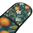 thumbnail image 4 of Yayeee Double Oven Mitt Kitchen Heat Resistant Baking 35" x7" Quilted Glove, Floral Orange Pattern, 4 of 6