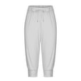 thumbnail image 6 of XINXIAOO Womens Pants Women Pants Casual Grey Pants Women Loose Pants High Waisted Pants Womens Capris for Summer, 6 of 6