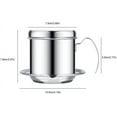 thumbnail image 4 of CATPAN Vietnamese Coffee Filter, Coffee Maker Dripper Filter Coffee Maker Indian Vietnamese Stainless Steel Drip Pot Portable Press Cup Manual Infuser for Office Home Kitchen Camping(silver), 4 of 10