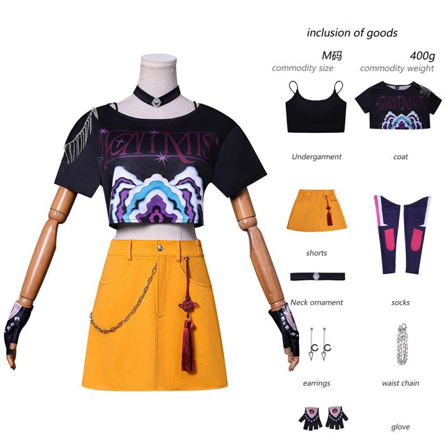 Girls Pop Stars Demon Hunters Clothes,Rumi POP cazadora para niña Stage Disfraz Set for 3-12 Years Great Gifts for Girls,Boys