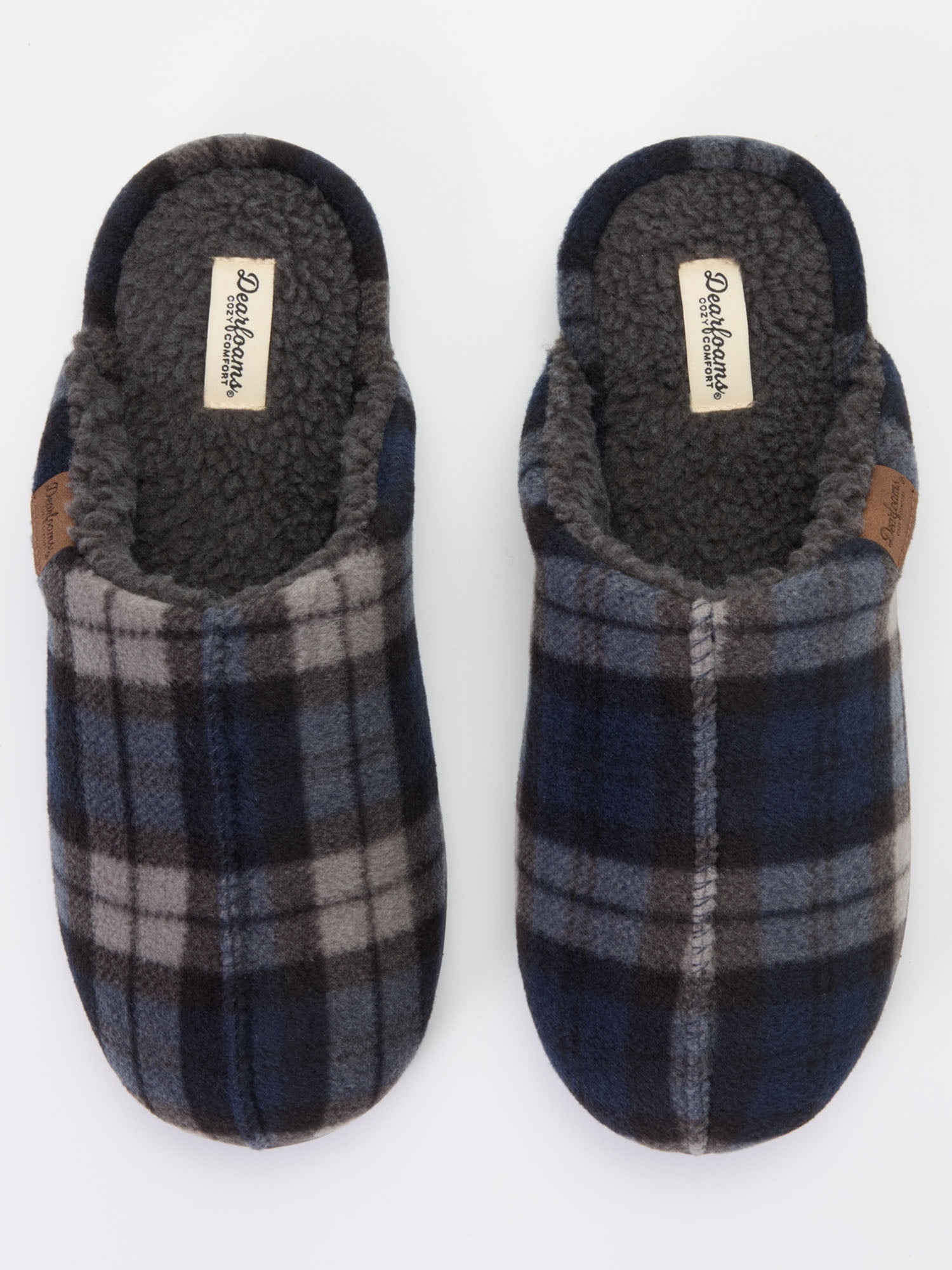 Dearfoams Cozy Comfort Men's Jeremiah Scuff Slippers Sizes 7-14