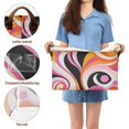thumbnail image 5 of Yayeee Foldable Storage Basket for Shelves with Handles Waterproof Cloth Bins, Swirling Circles, 5 of 7