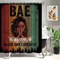 thumbnail image 2 of African American King Lion Shower Curtain Set with Rugs, Black Man Bathroom Sets with Shower Curtain, Bath Mat, Toilet Lid Cover,Rugs, Inspirational Quote Bathroom Shower Curtain Sets, 2 of 7