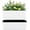 White, variant on 2 Pack Rectangular Self Watering Planter 15.6 x 5.4 in Window Sill Planters Indoor Rectangle Planter Self Watering Pots Plastic Plant pots with Drainage Holes Black Flower Pot (Black)