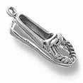 thumbnail image 1 of Sterling Silver 24" Unisex 1.5mm Box Chain 3D Moccasin Shoe Pendant Necklace, 1 of 2