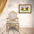 thumbnail image 3 of Retrobot 18x12 Gold Ornate Wood Framed with Double Matting Museum Art Print Titled - Cock Fighting, 3 of 4
