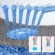 thumbnail image 4 of Fregona de limpieza giratoria de 360° con súper absorción de agua, fregona de esquina plegable automática para exprimir agua, fregona de limpieza de paredes con 2 paños de repuesto para limpieza de su, 4 of 11